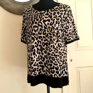 Anne Klein Leopard Top Medium